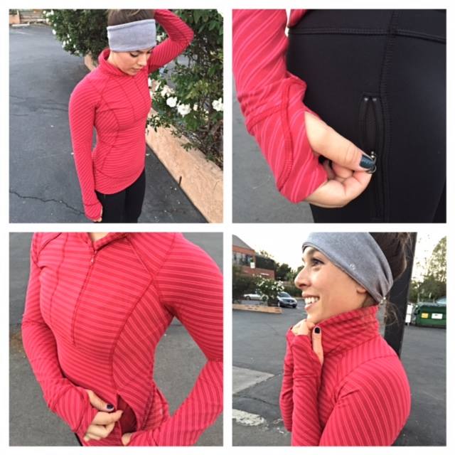 lululemon think fast pullover passion crop