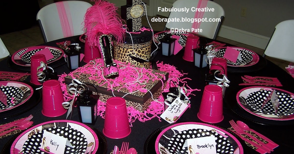 Fabulously Creative: SHOE THEMED PARTY Table #3