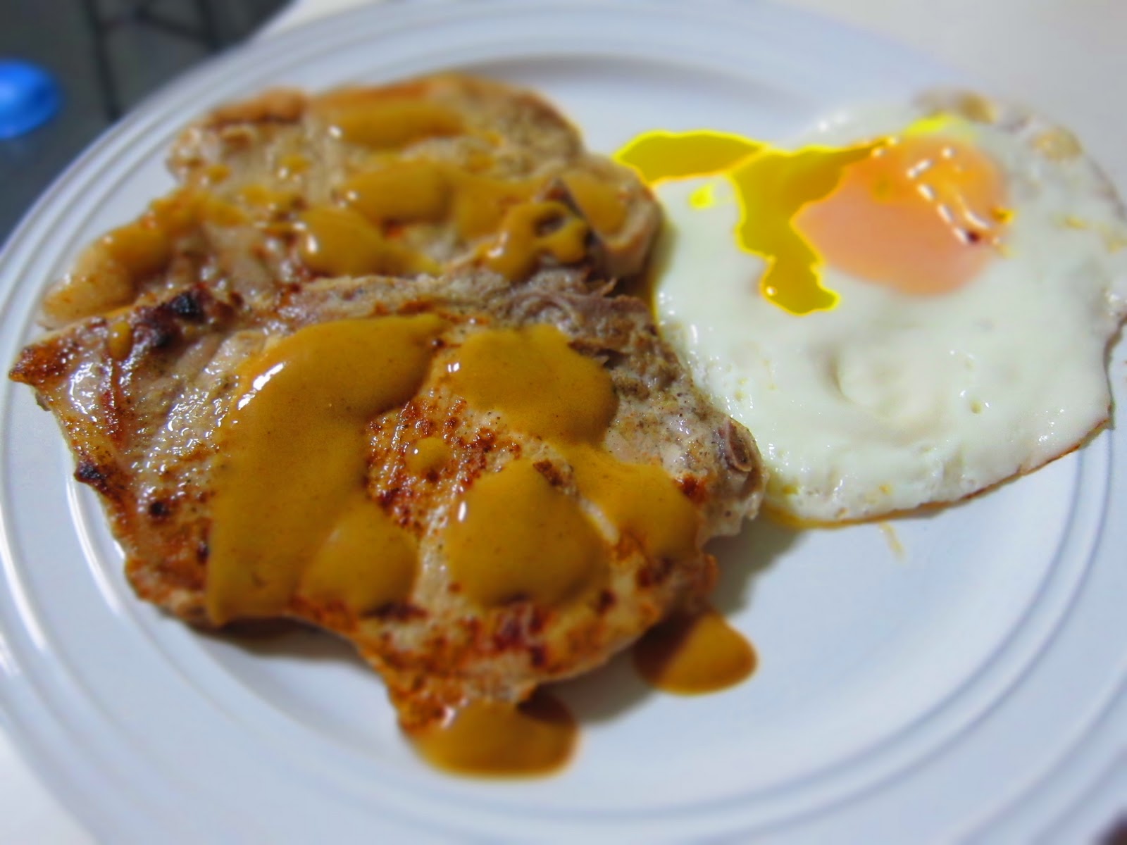PapaCheong's 拿手好菜 Pork Chops with Egg and Japanese Curry Gravy using