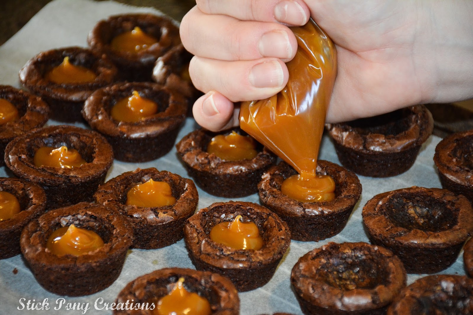 Stick Pony Creations Caramel Pecan Brownie Bites