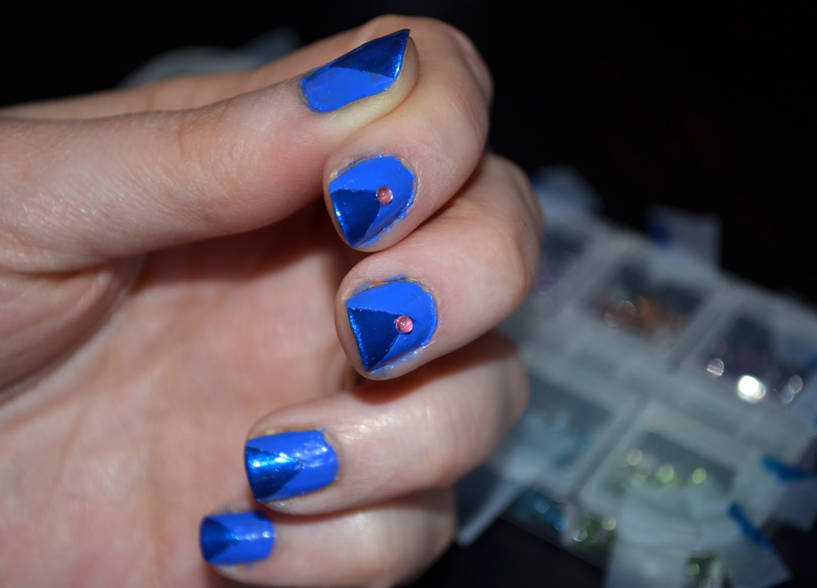 Very Enchanting Triangle & Crystal Nail Tutorial.