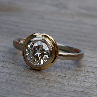 palladium engagement ring