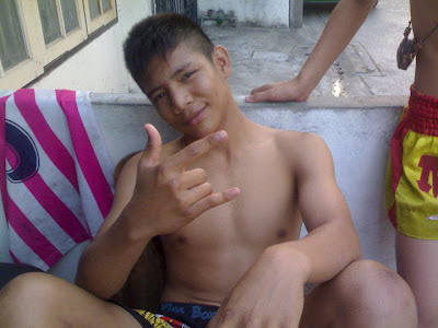 Young muay thai boxer