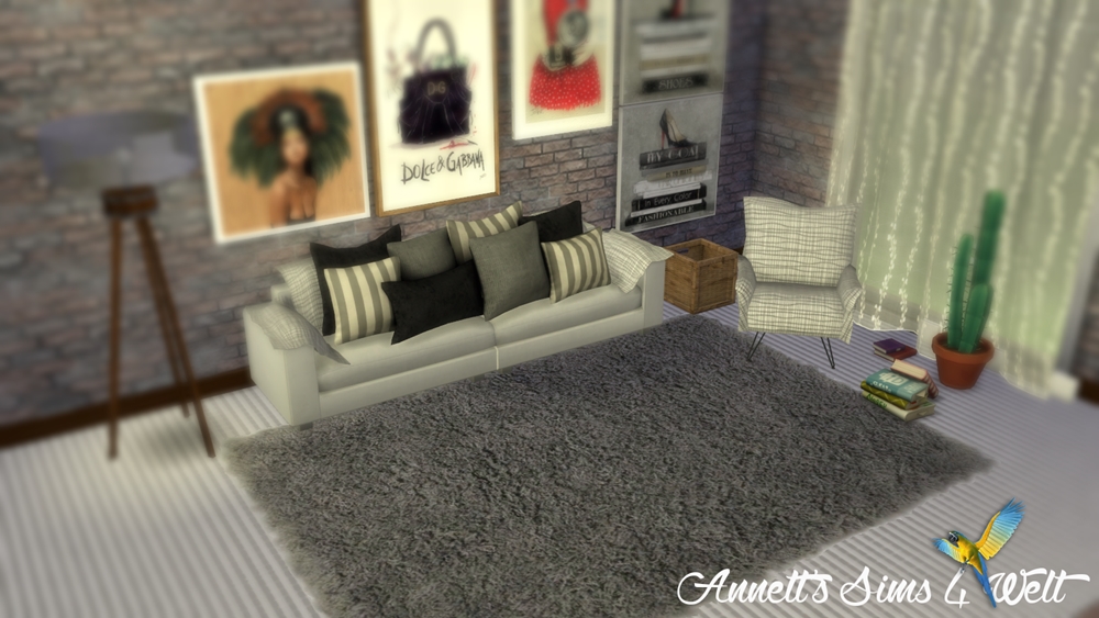 Sims 4 CC's The Best Fluffy Rugs by