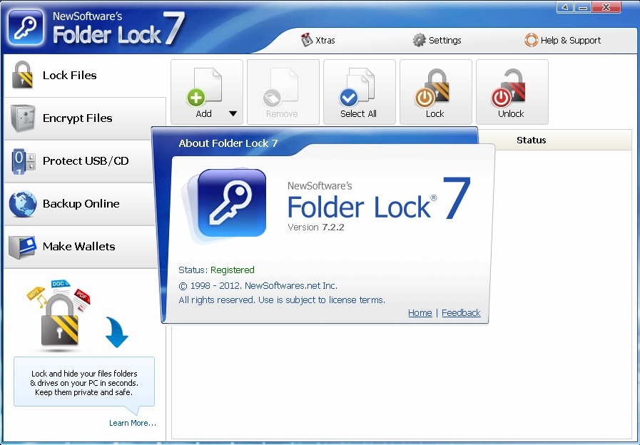 Folder lock 7 2 2 serial with lifetime crack zip