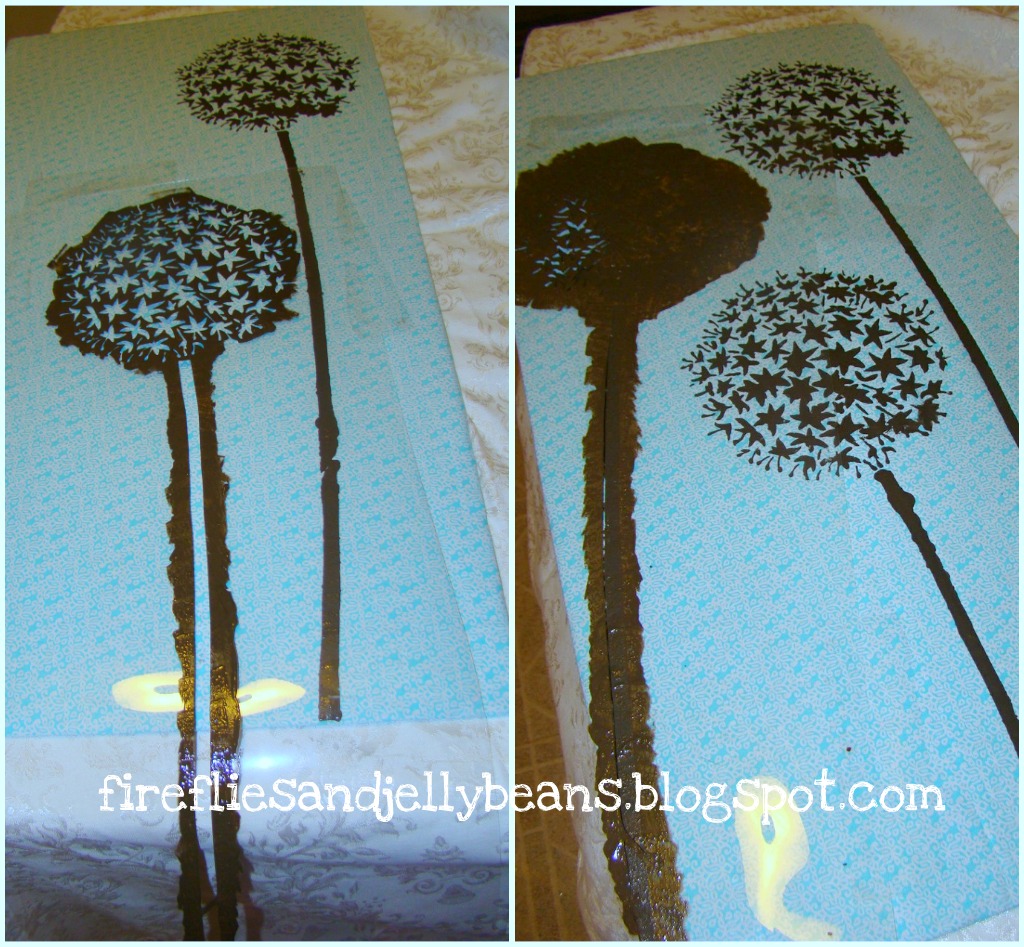 Fireflies and Jellybeans DIY Club Fabric Stencil wall art