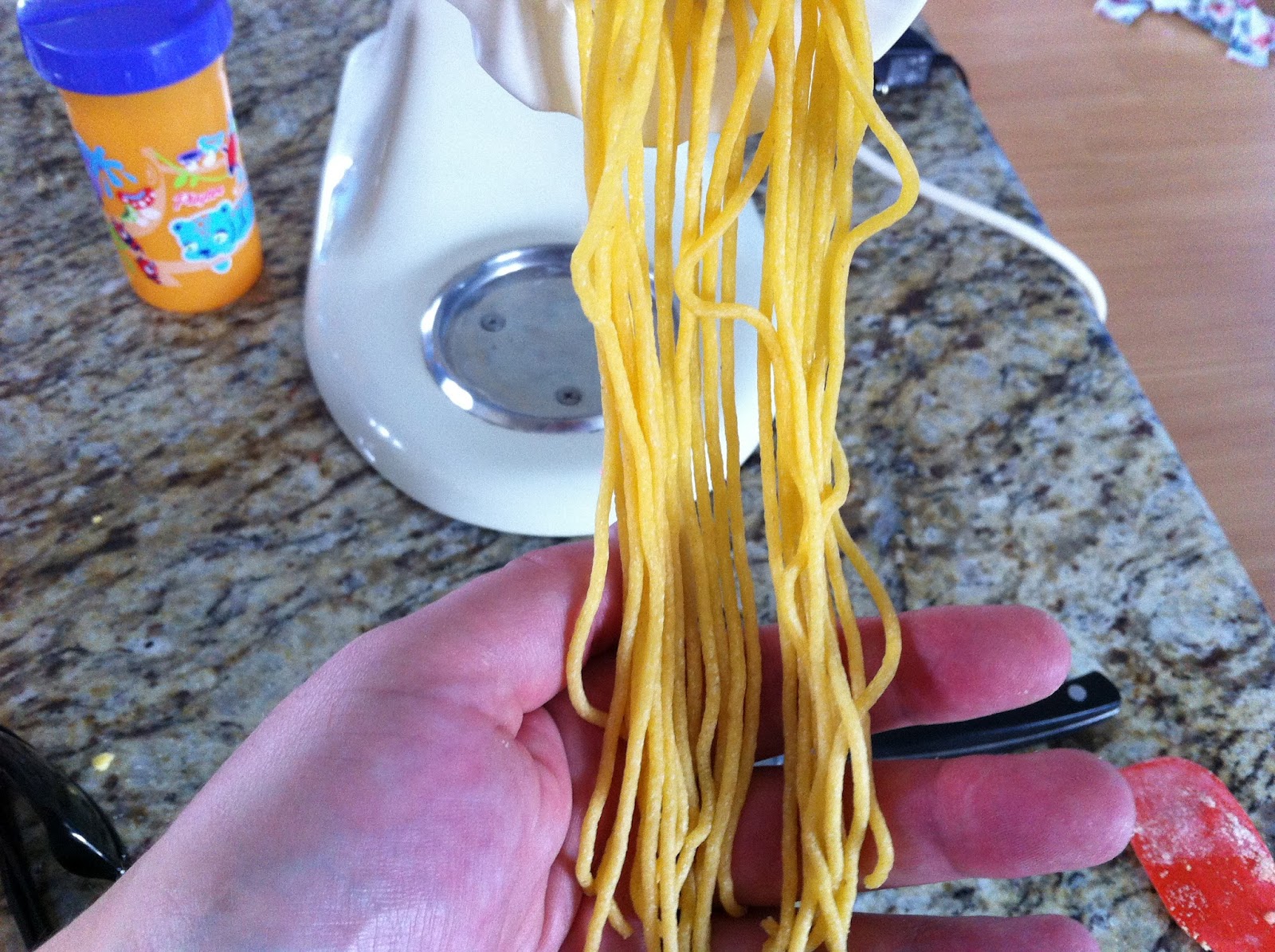 Cooking with SAHD Homemade (Extruded) Spaghetti