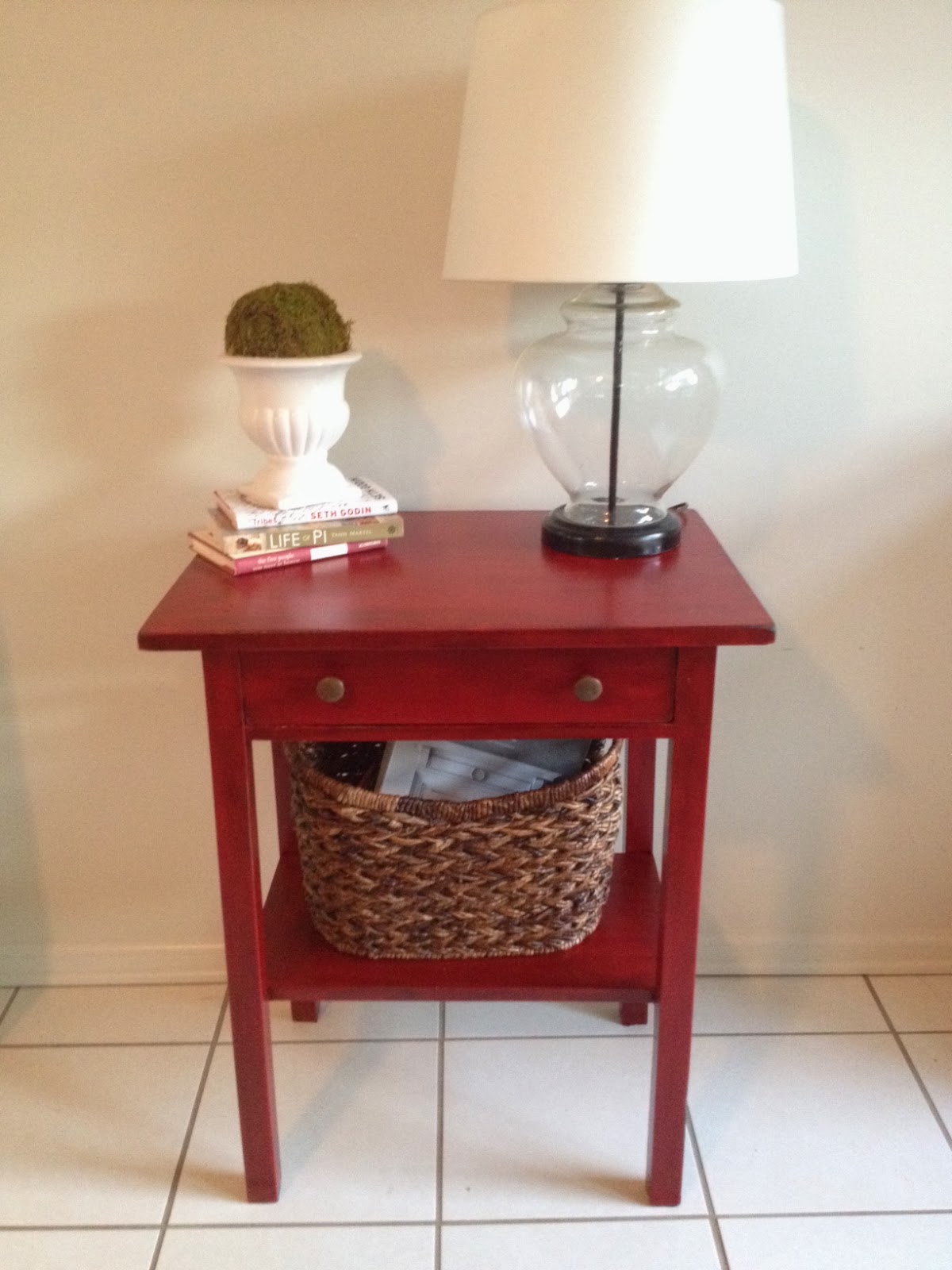 Two It Yourself 'Antique' painted table using stain over paint