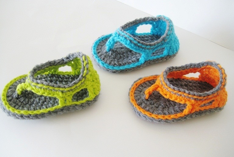 ... Trekkers Crochet Pattern, Flip Flop Sandals for Baby Boys, 0-12 months