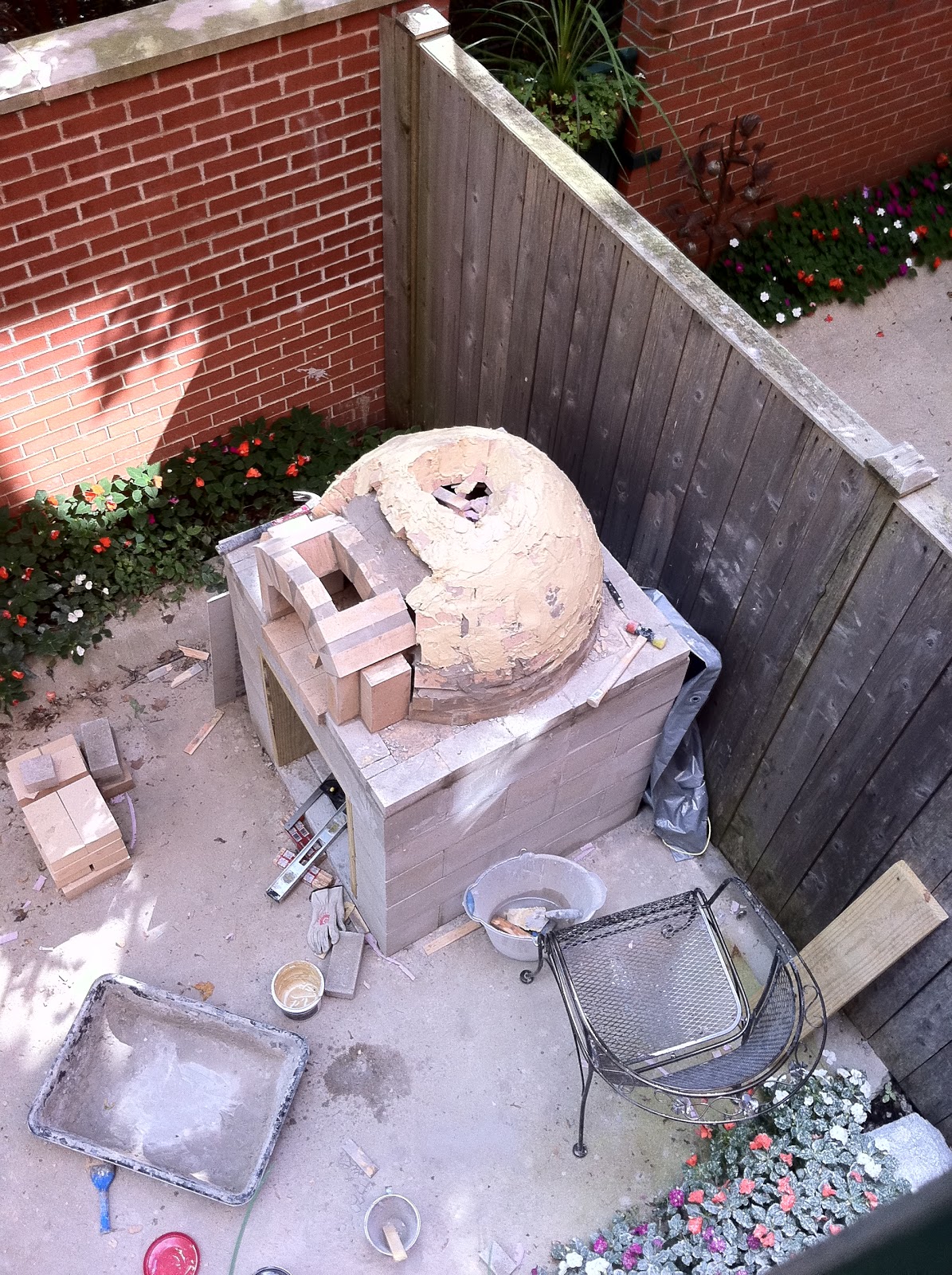 Brick Pizza Oven Dome Construction