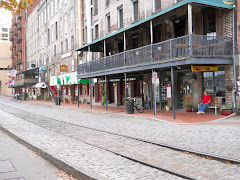 This deserted street was mobbed with folks by night--music everywhere!  It was great!