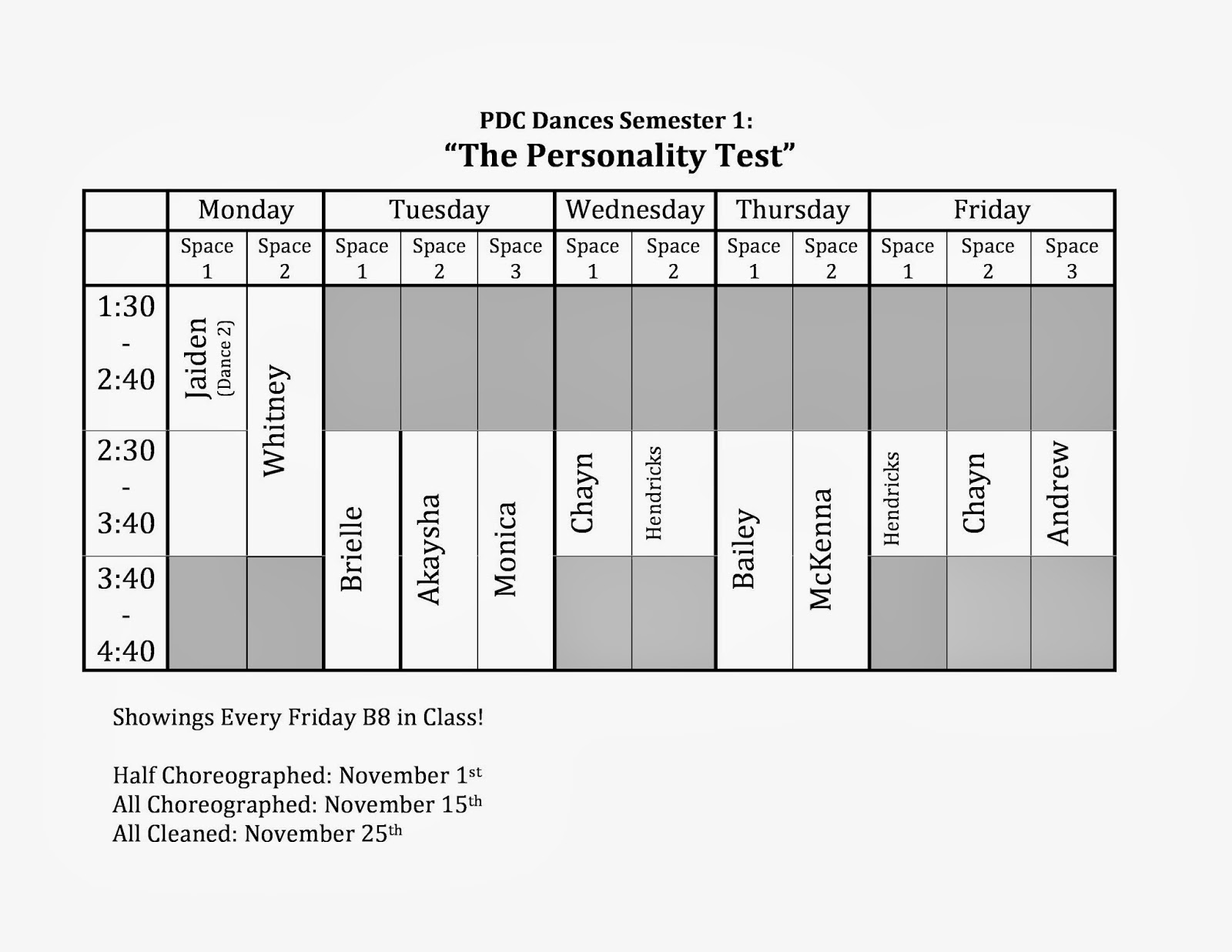 after school schedule template