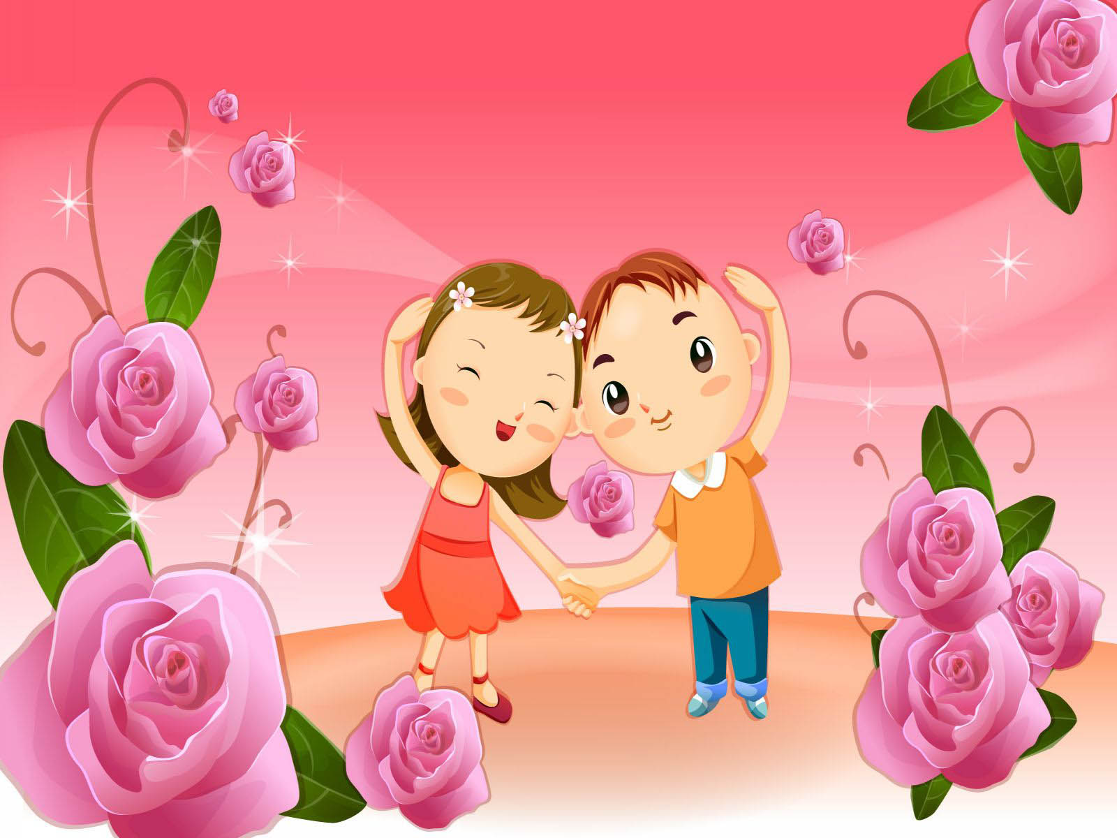 Gambar Kumpulan Gambar Animasi Romantis Sweet Kartun Bunga Lucu Di