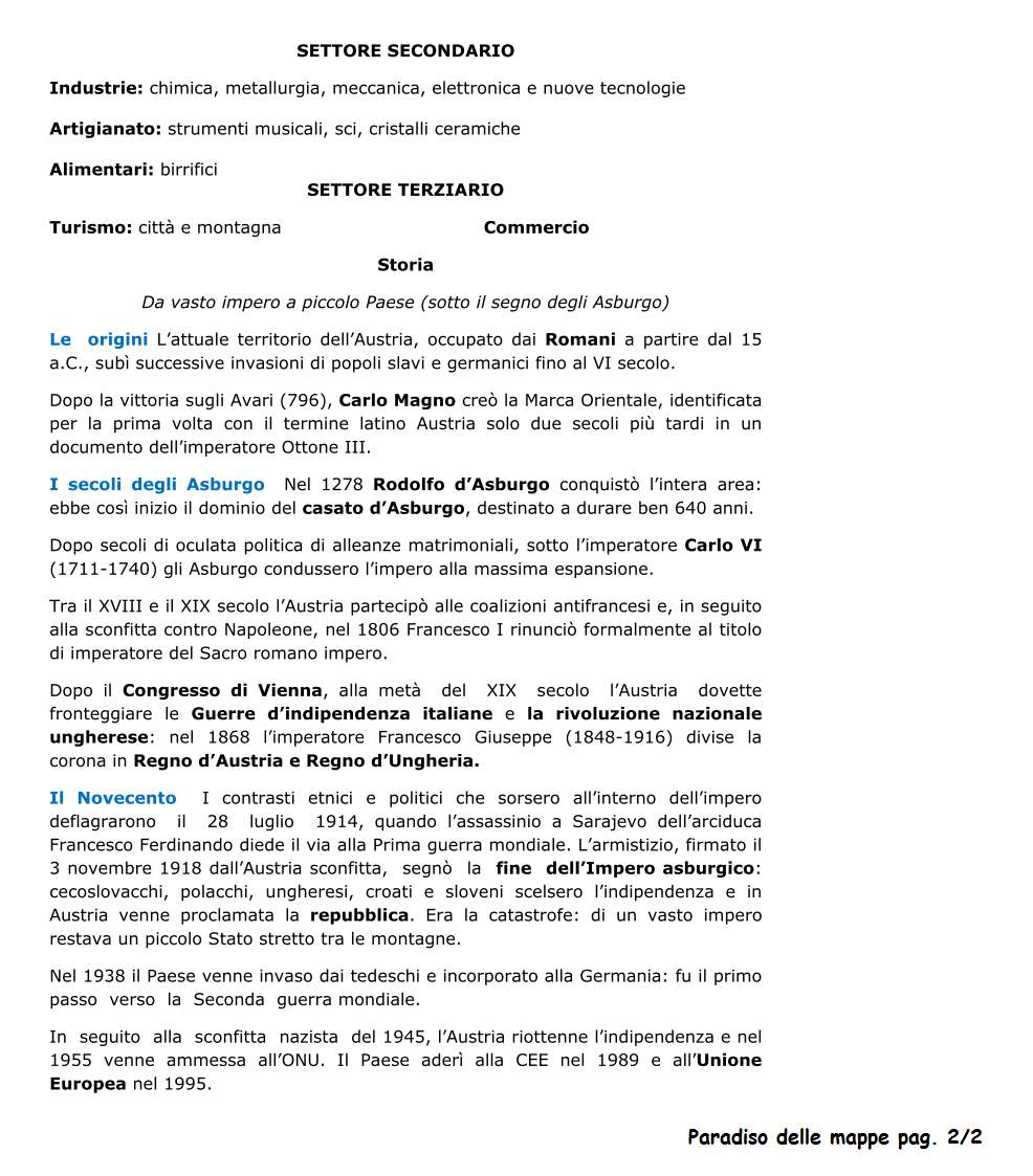 Paradiso delle mappe: Austria: scheda