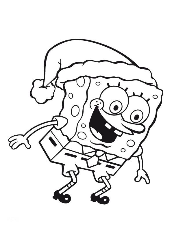 Spongebob and Patrick Christmas Coloring Pages