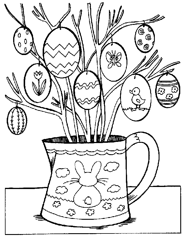 happy easter coloring pages printable. easter eggs colouring pages to