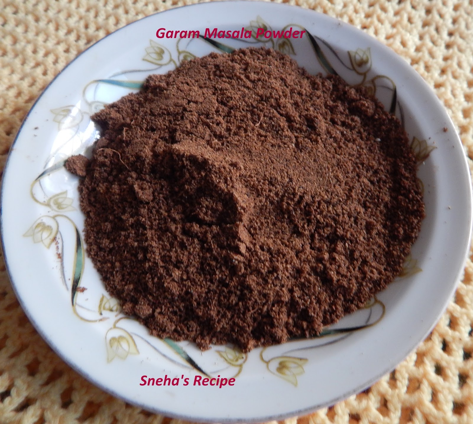 Garam Masala Powder Sneha's Recipe