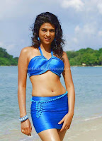 Shraddha, Das, Hot, Navel, show, in, blue, dress, on, Beach, Hot, Pics