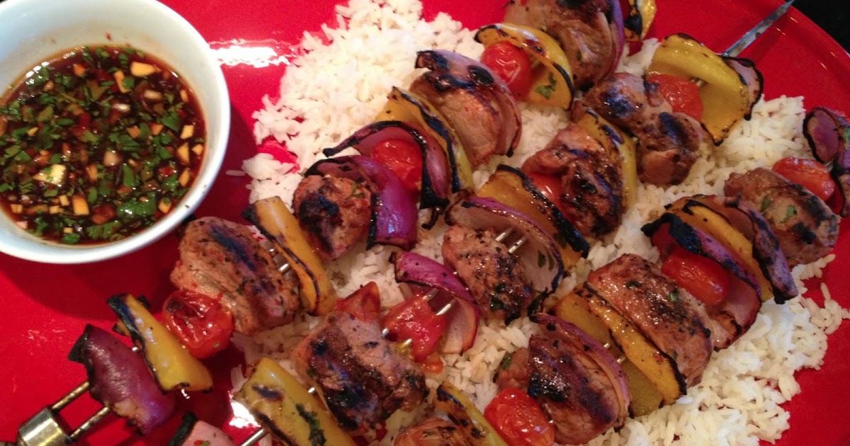 Fresh From Nancy's Garden Grilled Thai Pork Kabobs with a Spicy