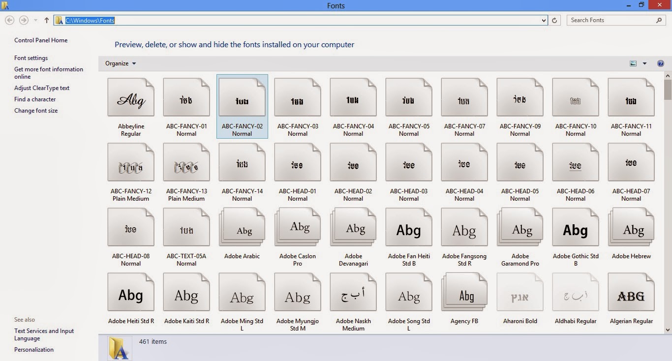 how to select khmer font in face