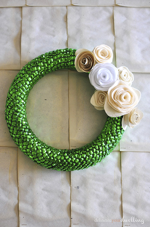 Green Beaded Wreath, Delineate Your Dwelling