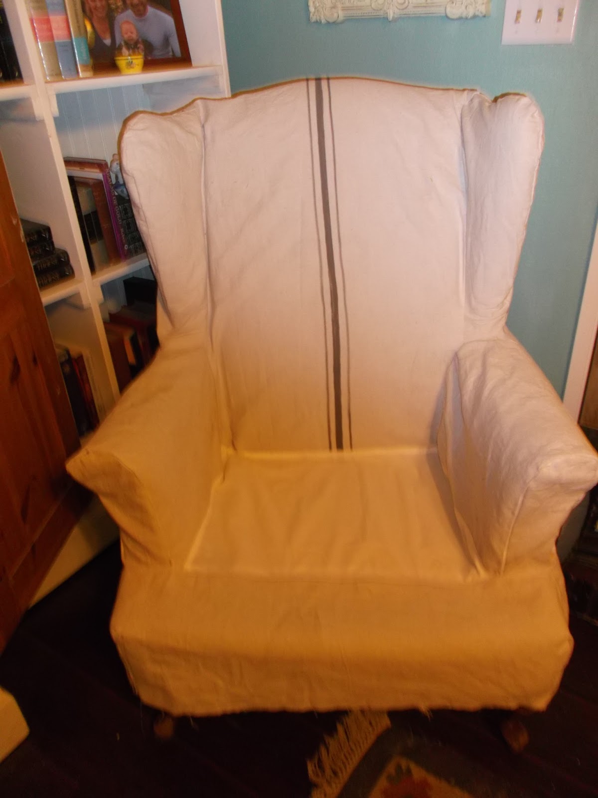 living a cottage life Tutorial Wing Chair Slipcover
