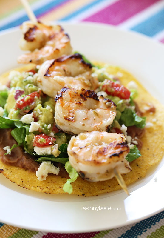 Grilled Shrimp Tostadas Skinnytaste