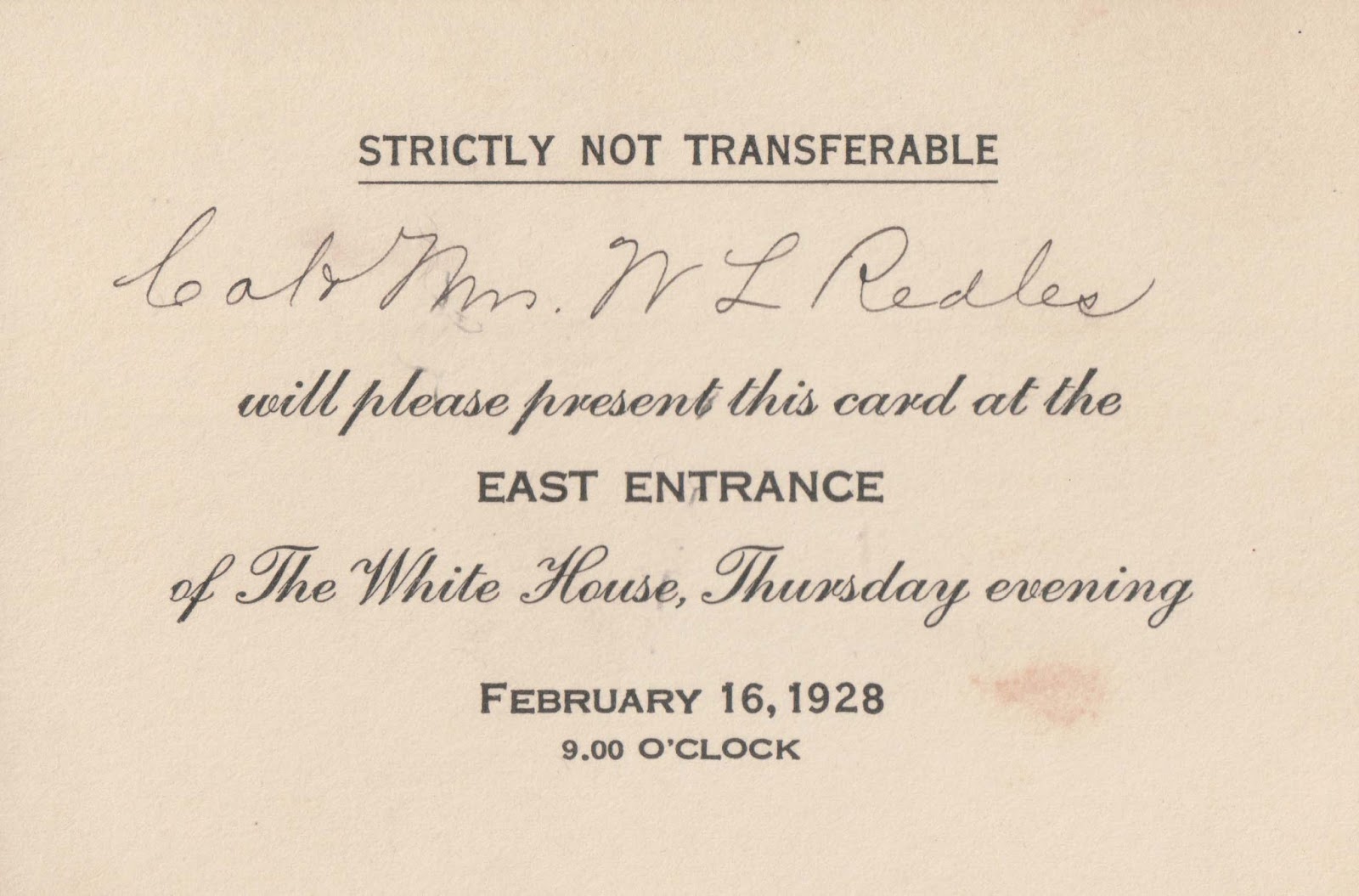 The Pendleton Genealogy Post An Invitation to the White House