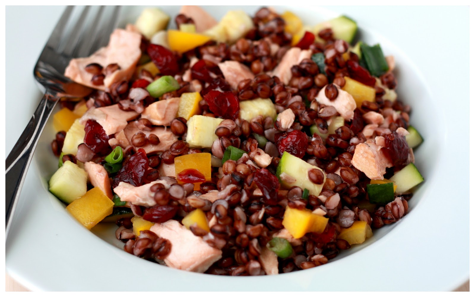 JoJo's Kitchen Purple Barley and Salmon Salad