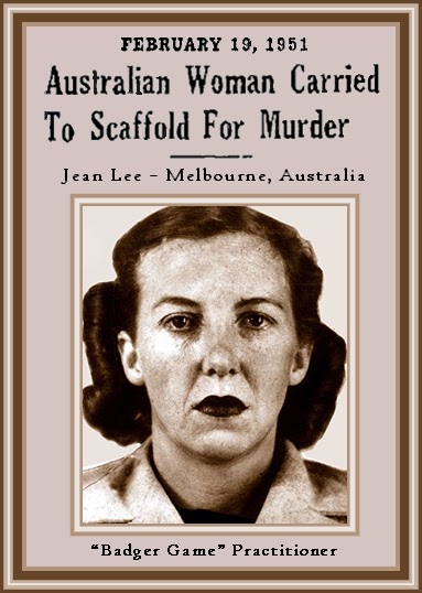 Unknown Gender History Badger Game Murderess, Jean Lee, Executed