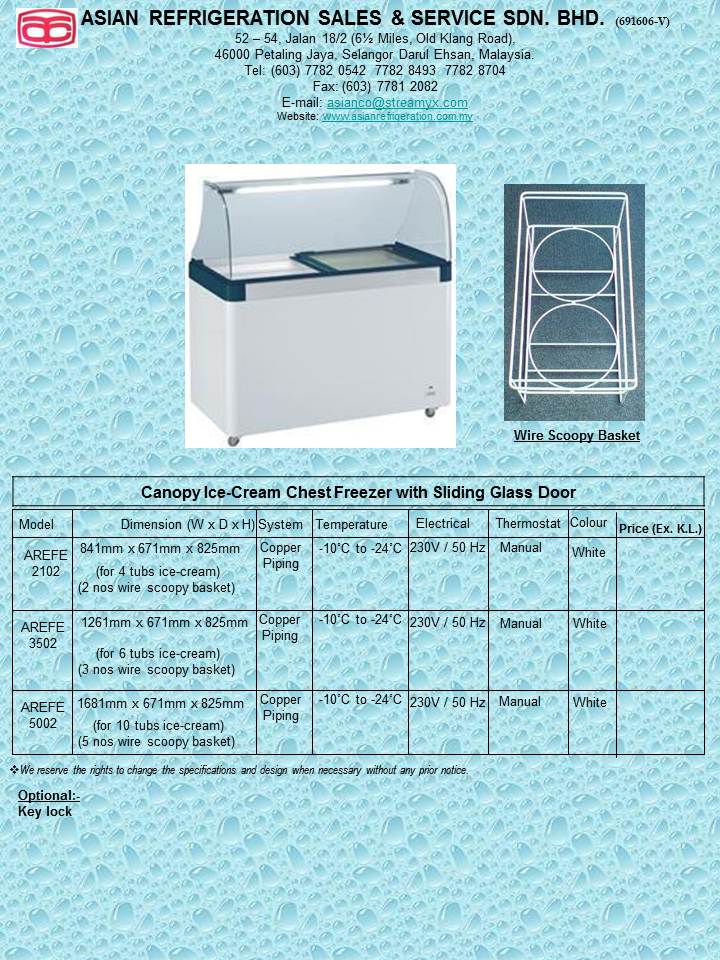 ice cream freezer box price