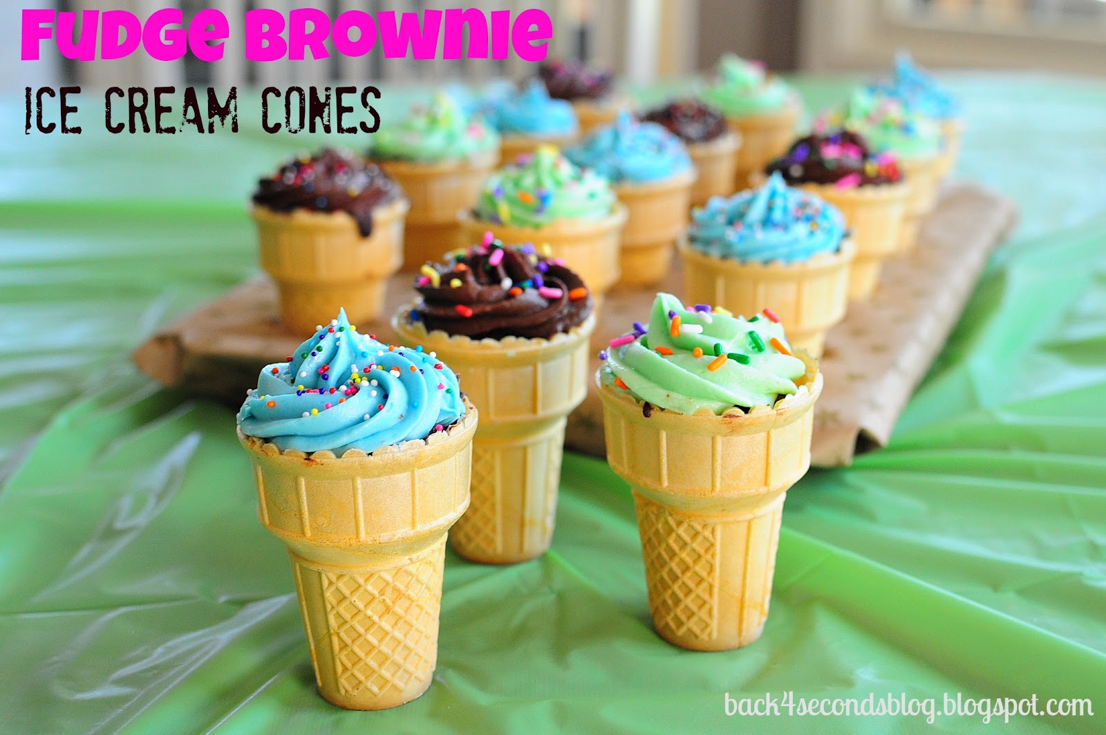 Fudge Brownie Ice Cream Cones Back for Seconds