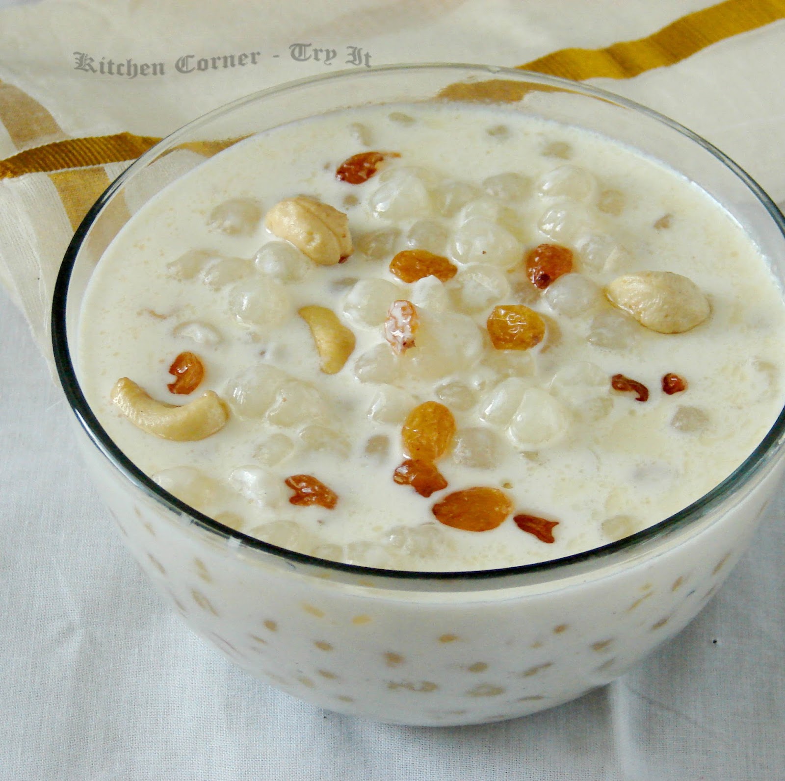 Chowari/Sago Pearls Payasam- Easy Large Pearl Tapioca Pearls Pudding