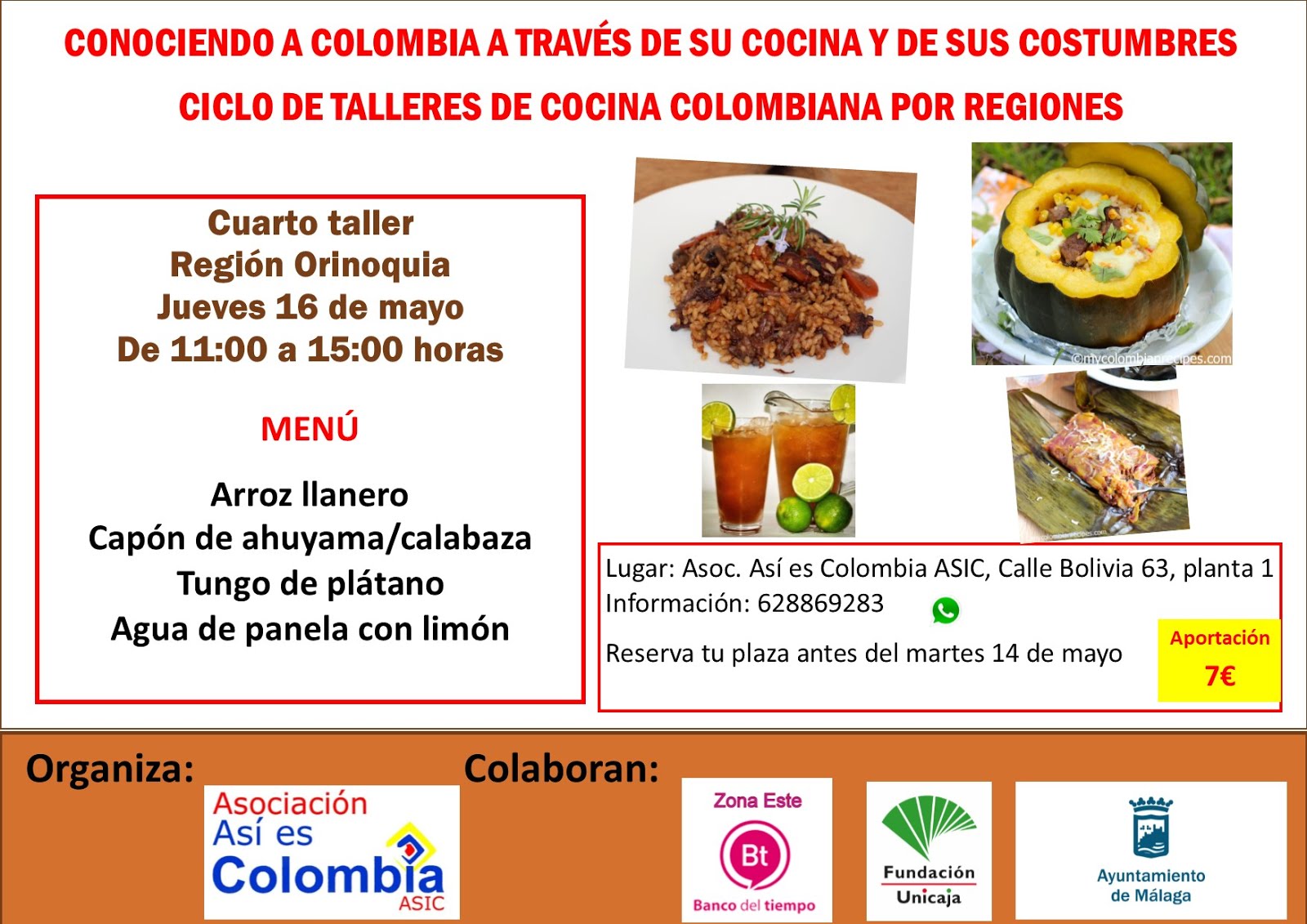 TALLER DE COCINA COLOMBIANA.