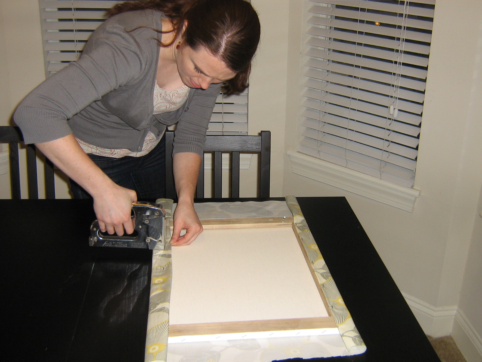 The Reece's Pieces Fabric covered canvas tutorial