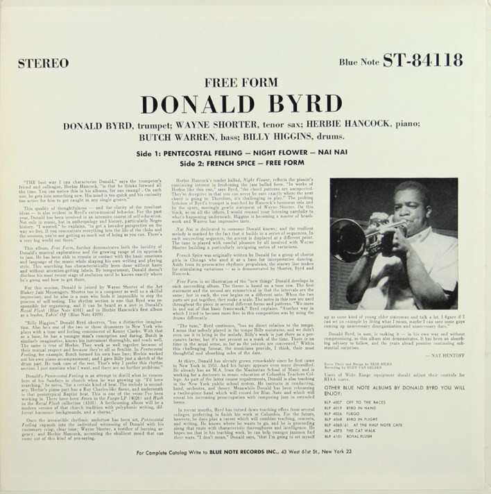 Swingville Donald Byrd Free Form (1961)