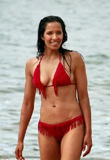 Padma Lakshmi Red Bikini Hawaii