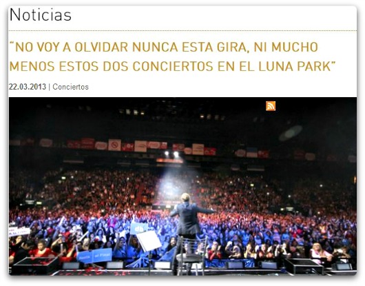 David Bisbal - Fin de Gira Acustica en Argentina, Stadium Luna Park 21/03/13