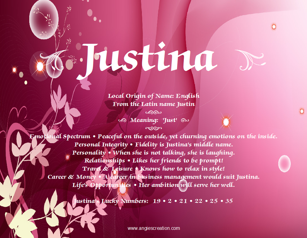 Justina Unique Names