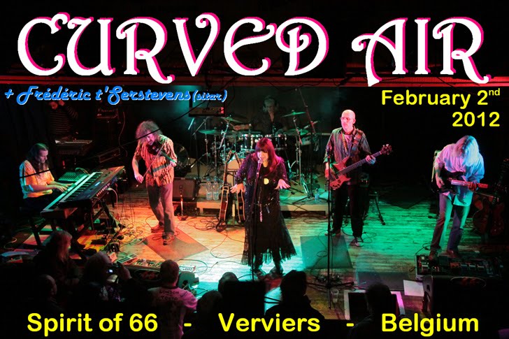 Curved Air + Fred [sitar] (02feb2012) at the "Spirit of 66", Verviers, Belgium.