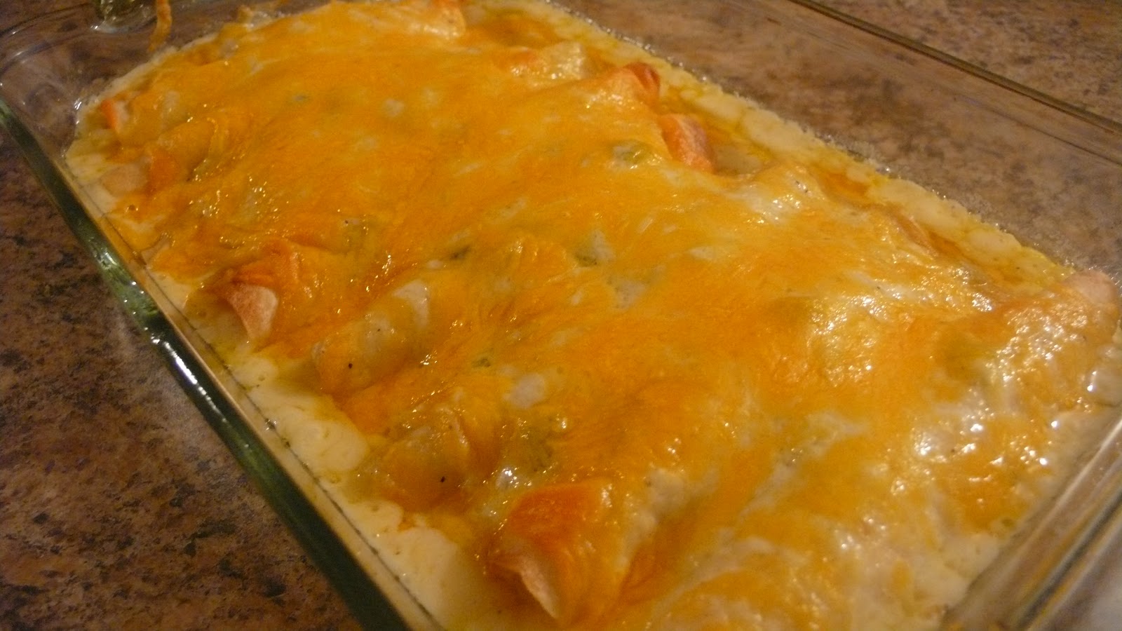 Joyously Domestic Cheesy White Chicken Enchiladas