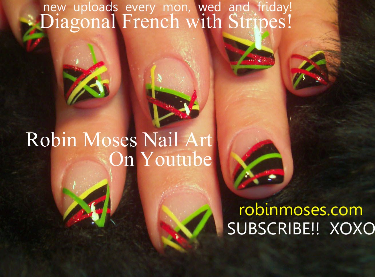 Robin Moses Nail Art - French Pink and White Nails Tutorial - wide 8