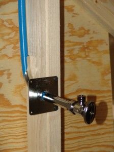 pex plumbing install valve floor residential sink faucet construction copper bathroom stop building yourself piping basement stub diagram thru rough