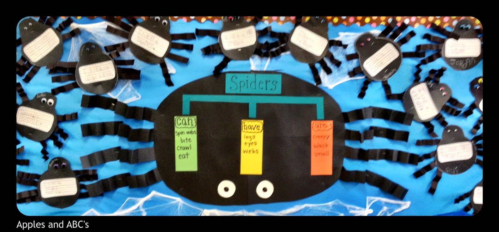 Spider Bulletin Board Apples and ABC's