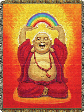 buddha budai laughing candle courtes spirits espiritismo rican puerto citrus incense fruits offering pink submit
