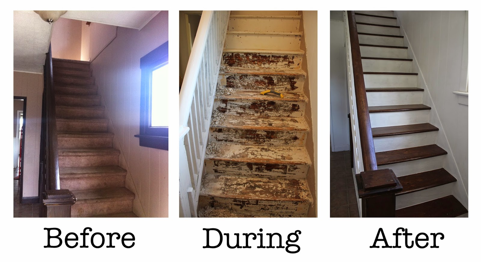 painted wood stairs