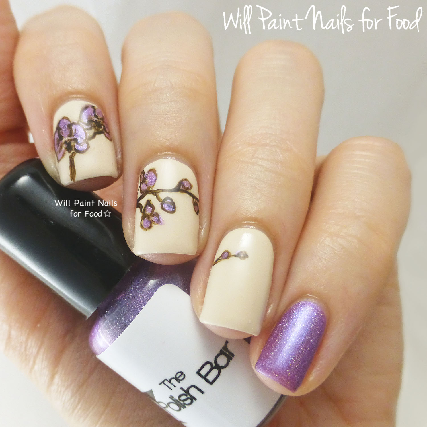 Radiant orchid nail art