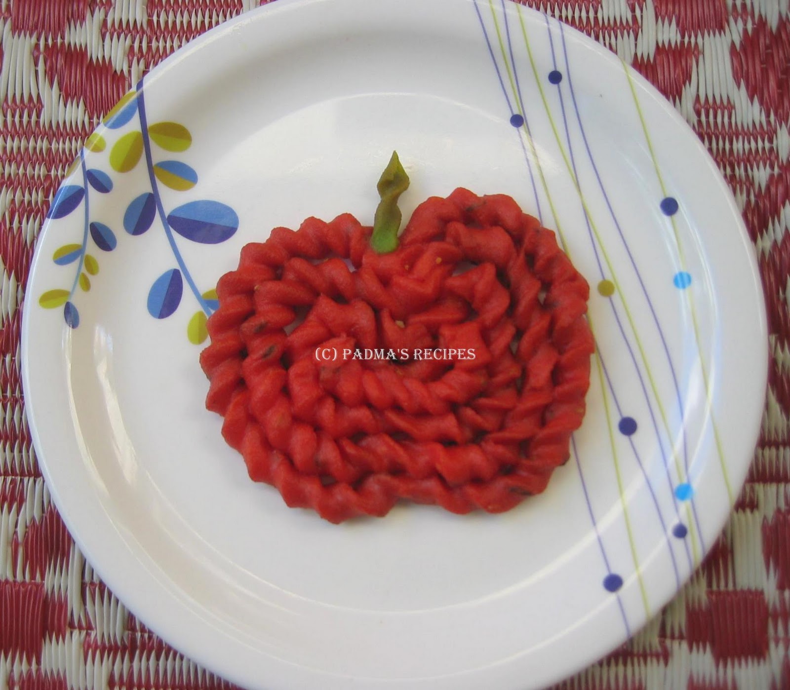 Padma's Recipes: Multi Colored , Fruit and Bowl Shaped Kai/Suttu/Suthu