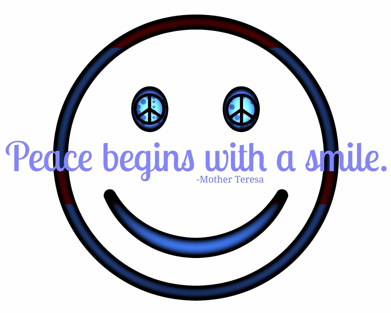 CJO Photo Printable Word Art 8x10 Peace Begins with a Smile