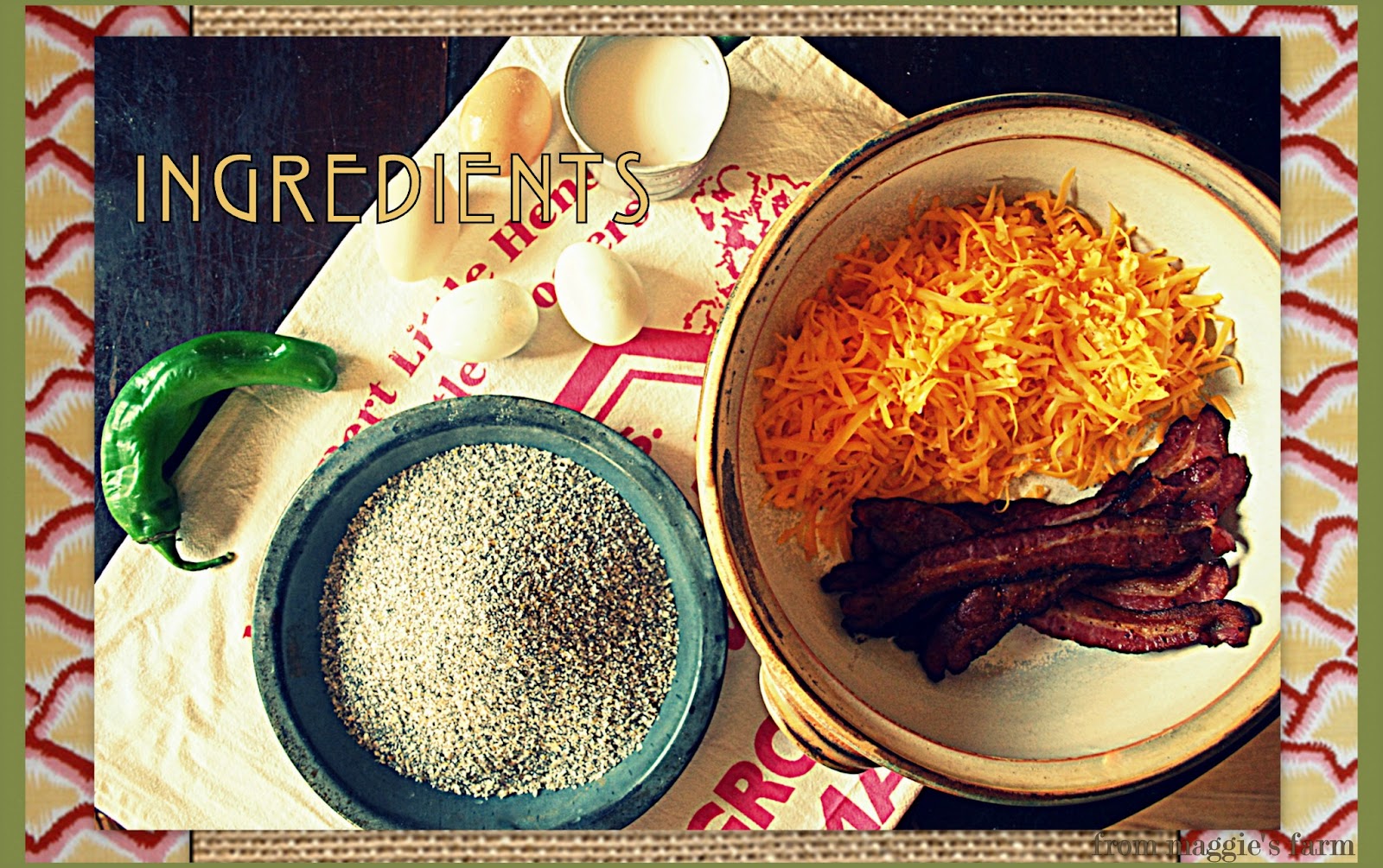 Notes from Maggie's Farm roasted hatch chile & smoked cheddar blue